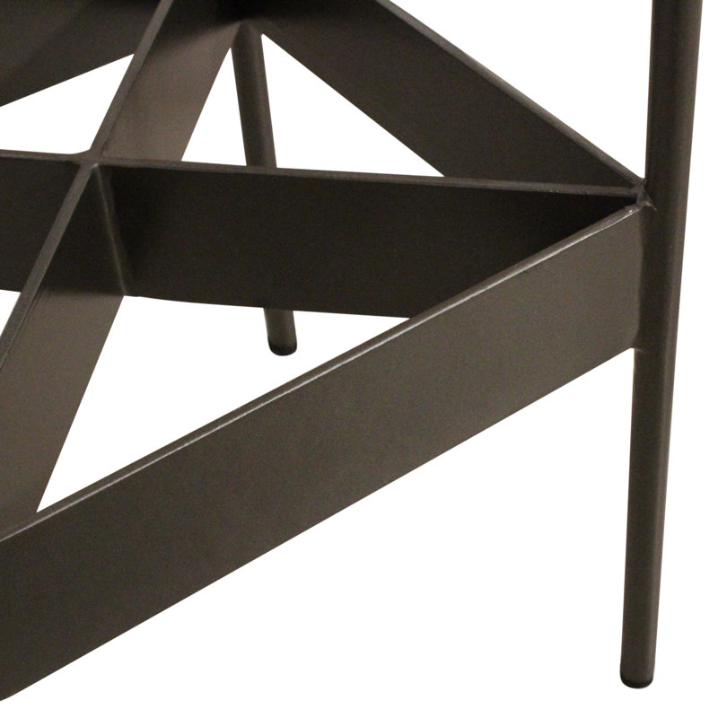 Christella 36" Round Bar Table With 2 Emmett Bar Stools In Antique Black