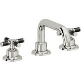 Descanso 8" Widespread Lavatory Faucet with Cross Carbon Fiber Handle and ZeroDrain