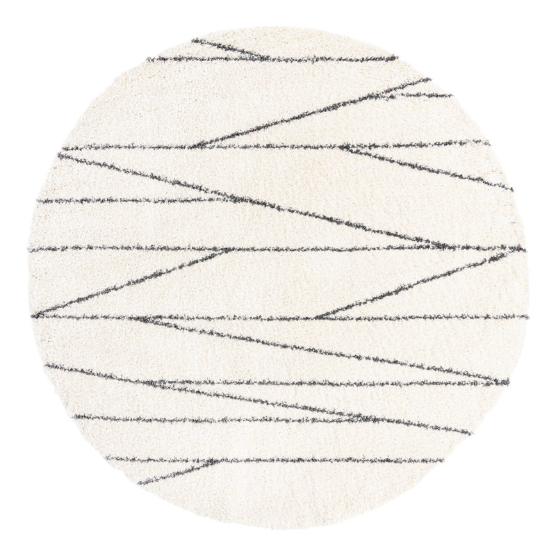 Abrahams Striped Indoor Rug, Round 10'