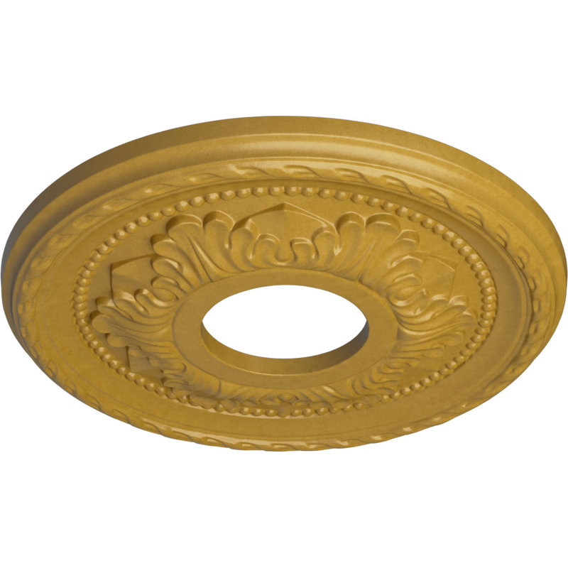 Médaillon de plafond H 12,13 po x l 12,13 po x P 1 po Palmetto, Or iridescent