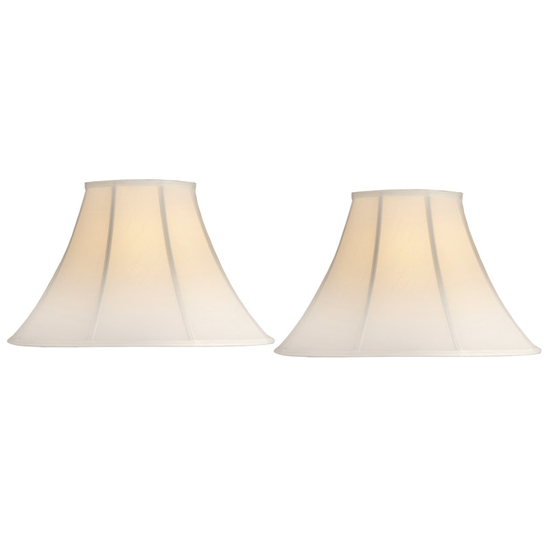 11.5'' H x 19.5'' W Silk Bell Lamp Shade, Eggshell