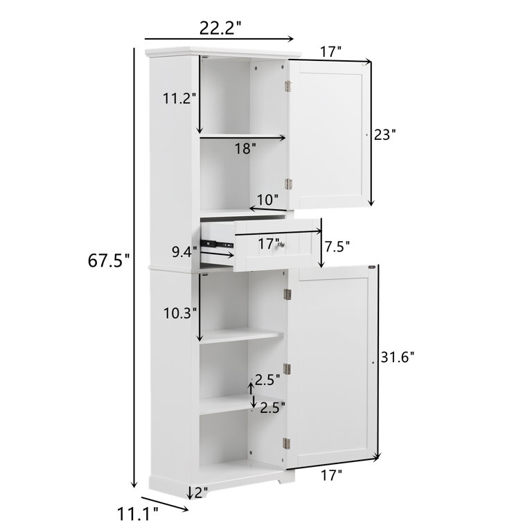 Wildon Home® Beyonka Freestanding Bathroom Cabinet | Wayfair