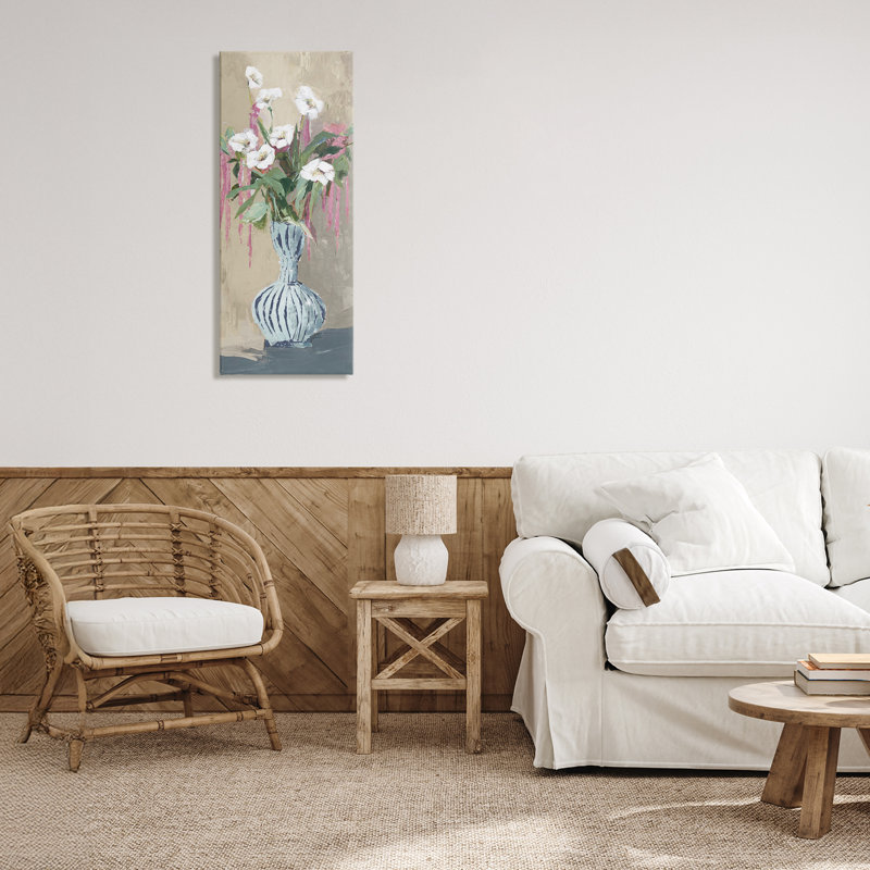Elegance Unfolded Flowers Canvas, design by Susan Pepe, 30" H x 13" W