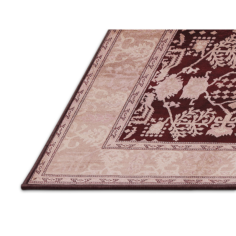 Tapis oriental cramoisi / pêche Oriental, Rectangle 8 pi x 12 pi