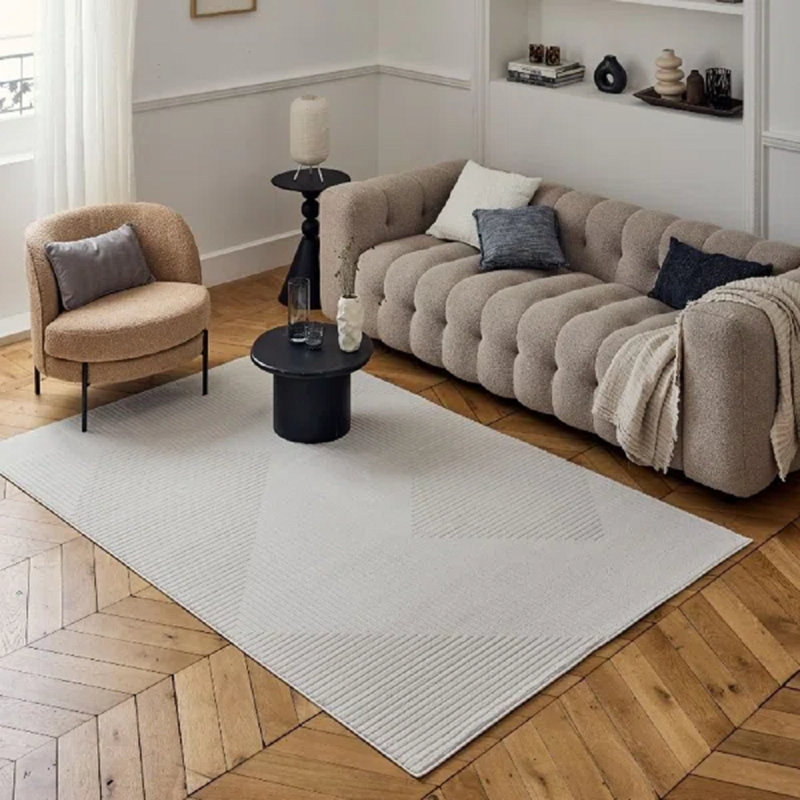 Carmel Modern Geometric Cream Area Rug, Rectangle 120 x 170 cm