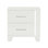 Table de chevet 1pc blanche avec finition brillante blanche