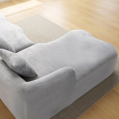 Canapé modulaire à compression complète avec méridienne incurvée, canapé modulaire en chenille, haute densité pour le salon en appartement