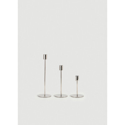 Silver Doric Candle Holder - Small