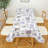 Waterproof Rectangle Checkered Vinyl Tablecloth with Flannel Backing 52"x 90",Vintage Lavender Patchwork Collage Rectangle