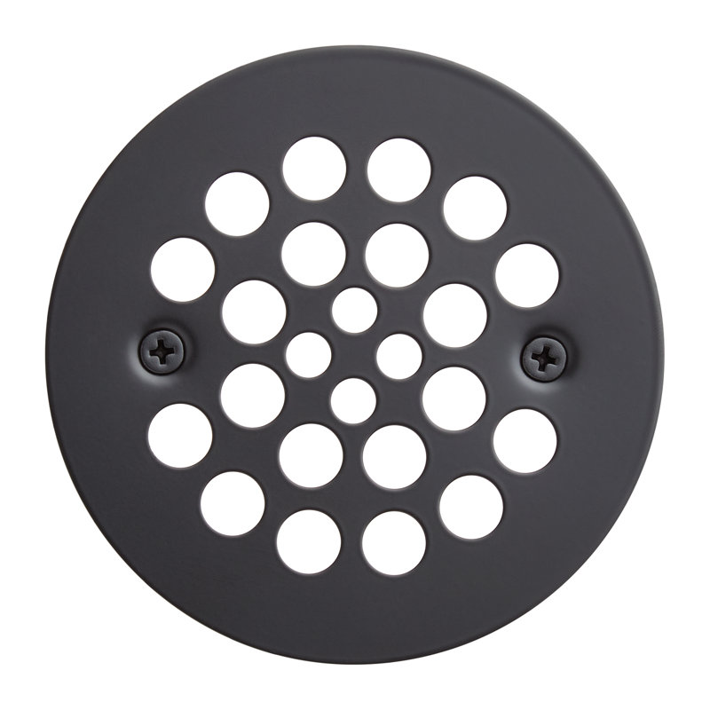 Round Shower Drain Strainer, Matte Black