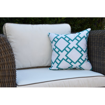 Housse et insert de coussin d'extérieur carré Palm Beach