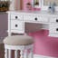Ensemble de meuble-lavabo de chambre à coucher contemporain avec tiroir et tabouret pliable-565015579