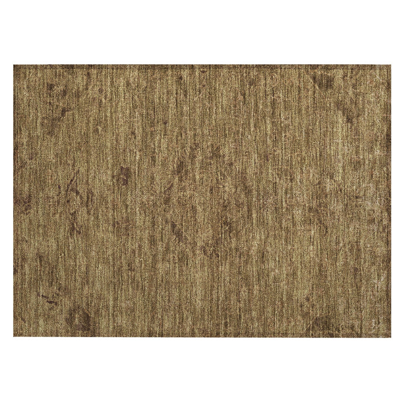 Machine Washable Indoor/Outdoor Segin ACN1111 Brown, Rectangle 1'8" x 2'6"