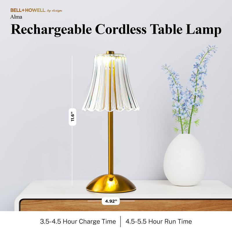 Bell + Howell Alma Table Lamp 2 Pack Led Rechargeable