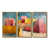 Toile avec cadre flottant or