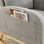 Chaise berçante moderne avec accoudoirs de salon et dossier haut