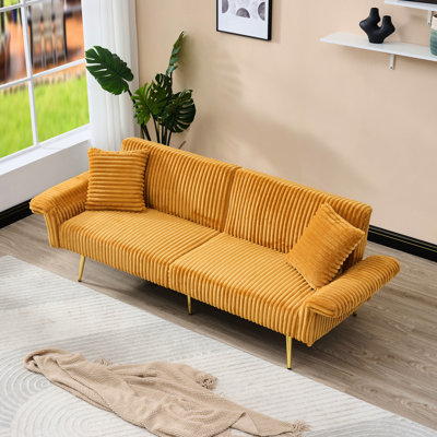 Lit pliant 79 po en velours côtelé 79 po, double avec pour le salon et les petits espaces, doux et velours, structure robuste, conseils d'installation simples pliable 79 po, idéal compact et facile