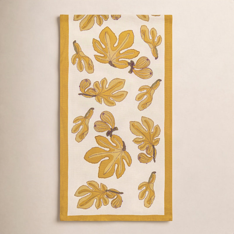 Debarata Runner - Rectangular, 90" x 16", Yellow/White