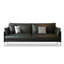 Causeuse-coussin standard en cuir véritable noir-1172569347