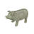 Rustic farmhouse brown pig planter pot for succulents in resin and magnesium oxide cement, no drainage hole — 17.25" W x 7.75" D x 9.5" H-320748044