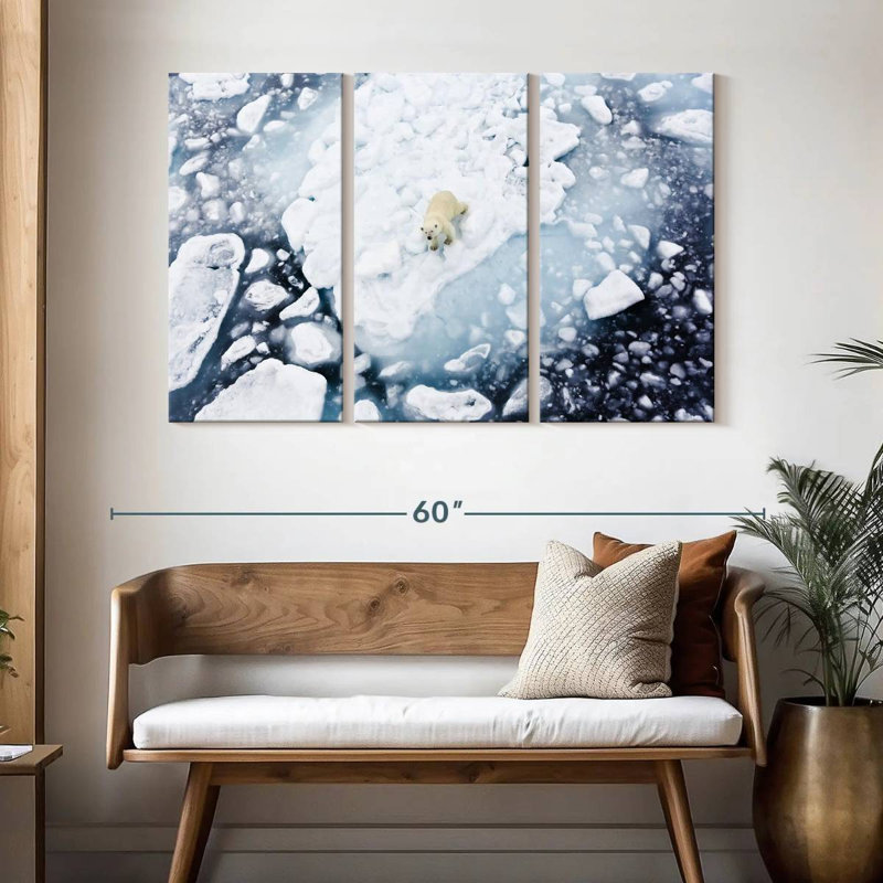 Polar Bear In Spitsbergen, 32" H x 50" W