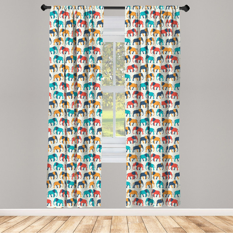 Panneau coulissant semi-diaphane avec passe-tringle Elephant, 28 po x 63 po