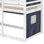 Lit double superposé en bois avec tente-776809681-776809680