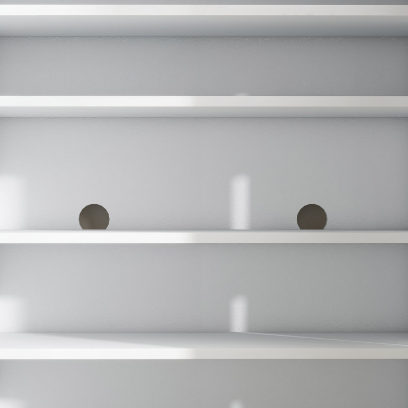 Shoe Storage Cabinet with Adjustable Shelves and Soft-Close Hinges