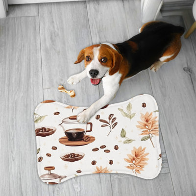 Coffee Hues - Tapis d'alimentation en os 1 pièce