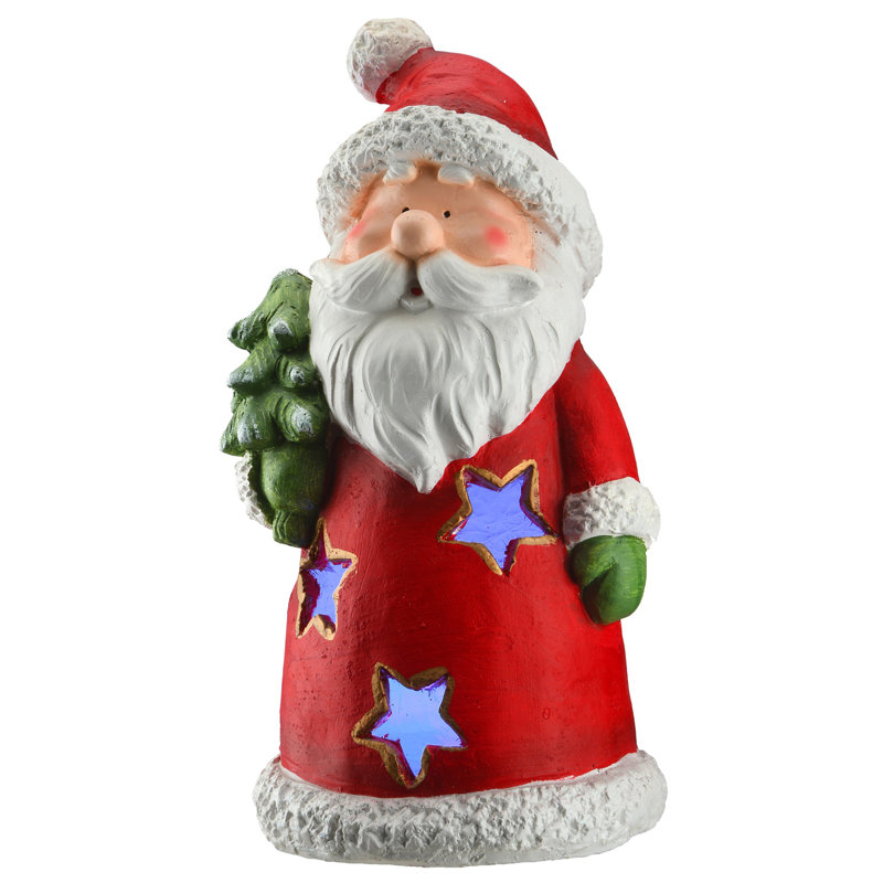 The Holiday Aisle® 17 "Santa Figuerine avec lumière multicolore clignotante