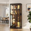Vitrine moderne à DEL avec portes en verre, éclairage réglable et capteur de mouvement-102172520