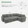 Latitude Run® U Shaped Sleeper Sectional Modular Sofa Bed With Storage Chaise
