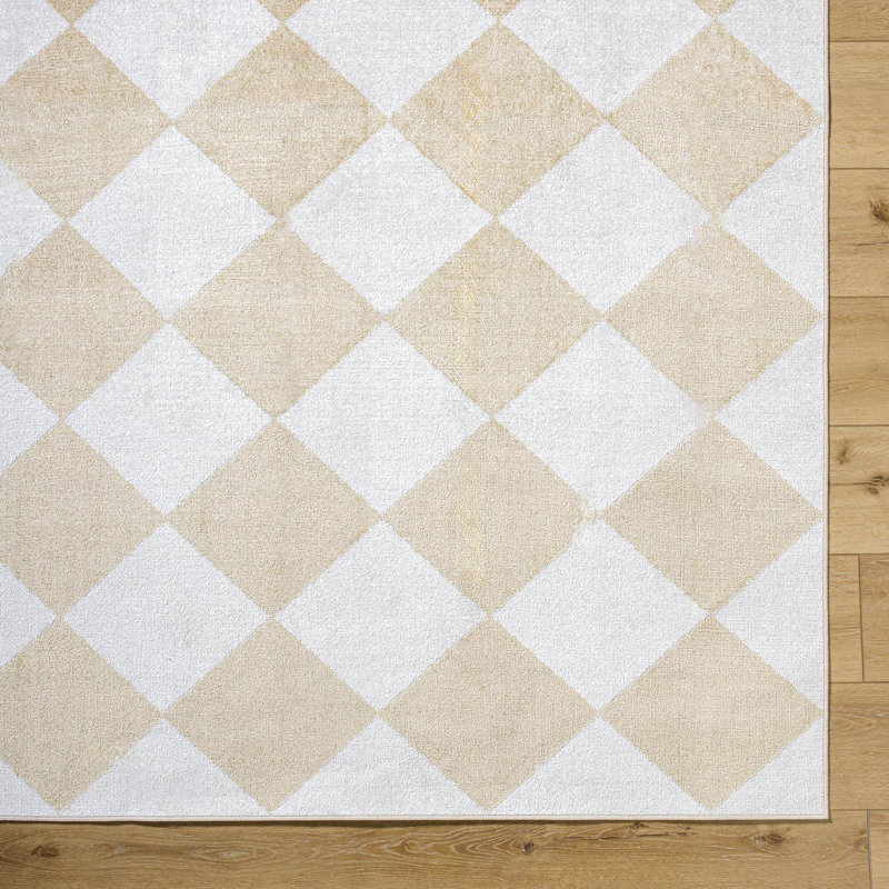 Janiaha Washable Geometric Indoor Rug, Rectangle 7'10" x 10'