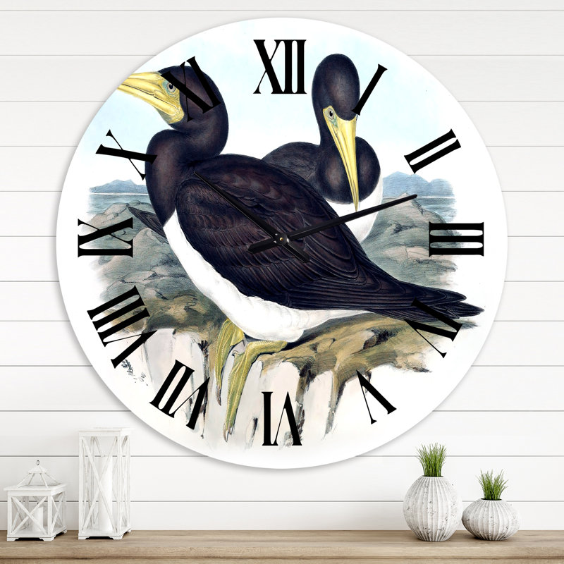 Oiseau australien rétro vintage - horloge murale traditionnelle, Moyenne