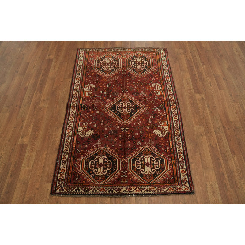 Tapis semi-antique en laine 3x5