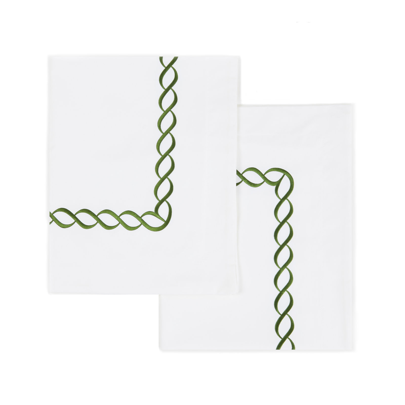 Aubrette Cotton Shams, Green