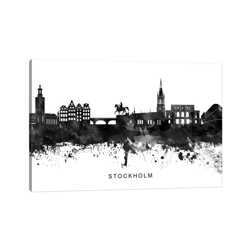 Stockholm Skyline by WallDecorAddict - Wrapped Canvas Print, 66.04 cm H x 45.72 cm W x 3.175 cm D