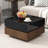 Multi-Functional Square 360°Rotating Coffee Table With 2 Drawers, High Gloss 2-Tier Centre Table With Swivel Tabletop And Storage, Walnut Table Frame Side Table For Living Room, Black