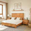 Grand lit plateforme en bois massif