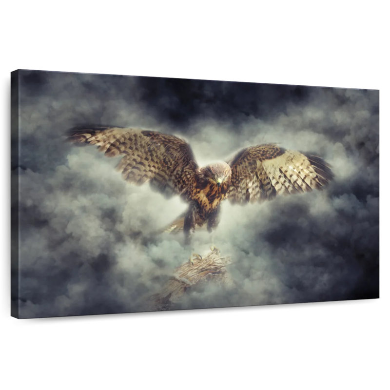 Aigle à tête blanche fumé Crowle, H 16 po x l 24 po