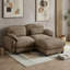 Canapé d'angle modulable deux places avec pouf-581831115