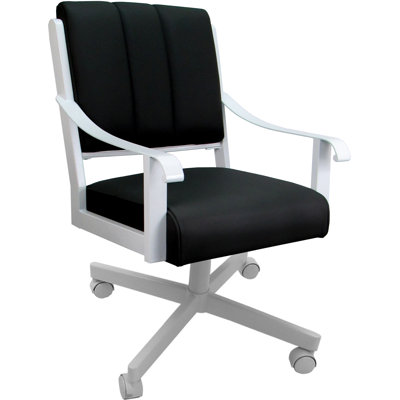 Chaise pivotante en cuir et métal