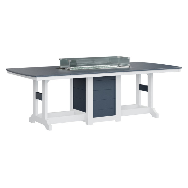 Table de salle à manger Berlin, Marine, H 30,87 po x l 96 po x P 44 po