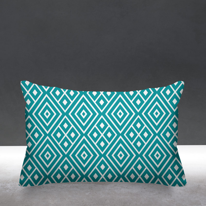 Housse et insert de coussin rectangulaire d'extérieur Nina, Turquoise