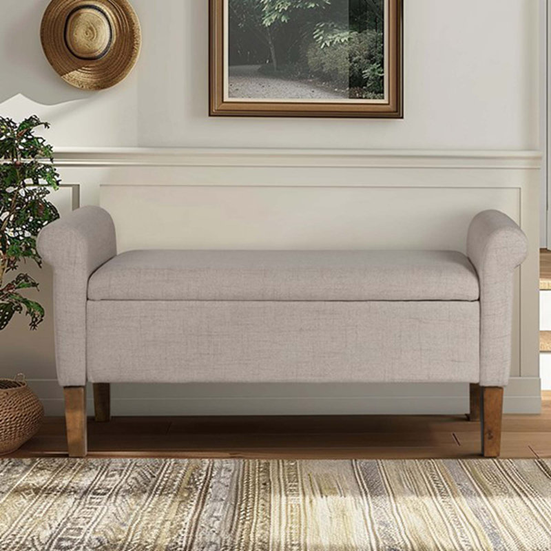 Banc de rangement rembourré