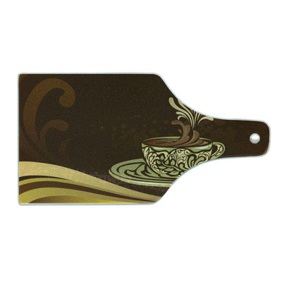 East Urban Home Glass Coffee Cutting Board