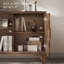 Meuble télé Mid-Century moderne pour le salon, console média Boho pour la chambre à coucher, meuble télé avec rangement, meuble télé en bois