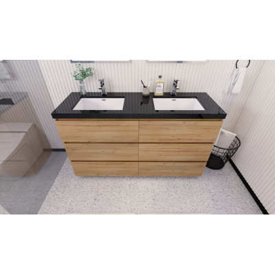 Reyes 58.5'' Double Bathroom Vanity Base Only