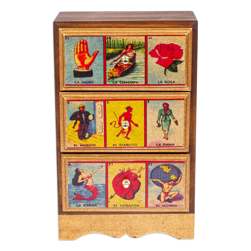 Boîte à bijoux Red Barrel Studio® Handmade Loteria Of Secrets