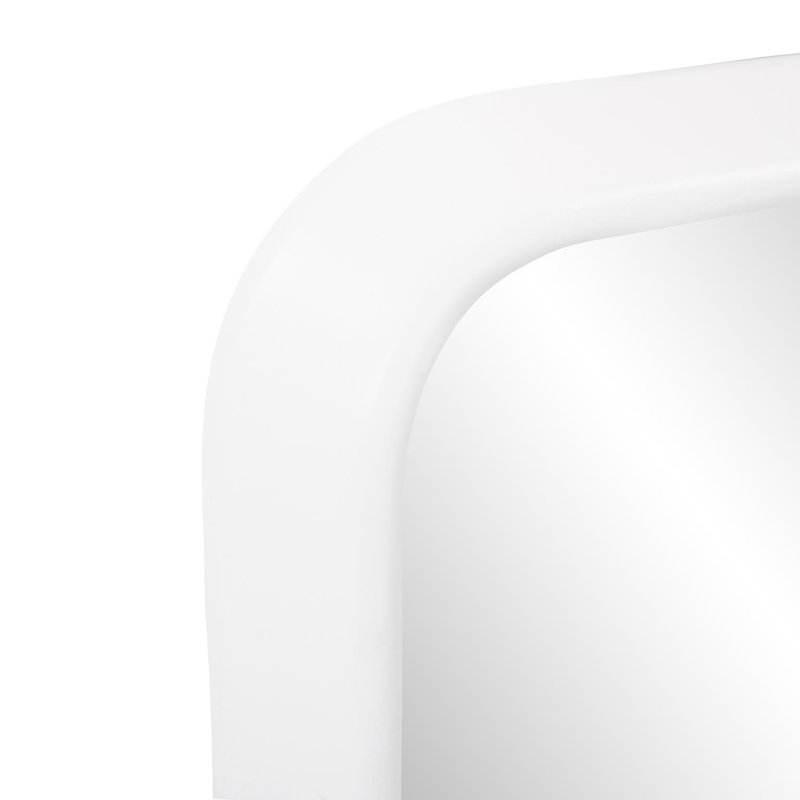 Flat Wall Mirror, Matte White